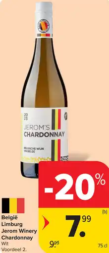 Carrefour Jerom Winery Chardonnay wit aanbieding