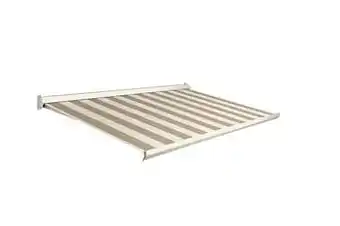 Makro Domasol Elektrische zonneluifel F10 550 x 250 cm zand/crème gestreept aanbieding