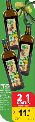 Carrefour Extra olijfolie van de eerste persing carrefour bio aanbieding