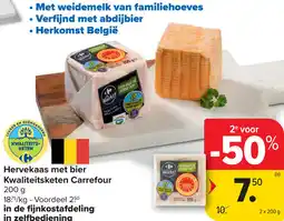 Carrefour Hervekaas met bier aanbieding