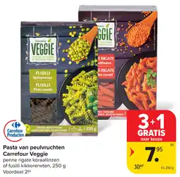 Carrefour Pasta van peulvruchten carrefour veggie aanbieding