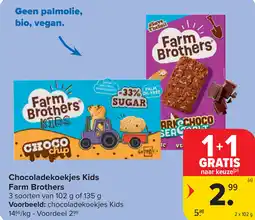 Carrefour Farm Brothers chocoladekoekjes kids aanbieding