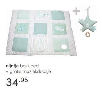 Baby & Tiener Nijntje boxkleed + gratis muziekdoosje aanbieding