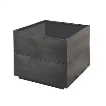 Brico Plantenbak acaciahout vierkant 35x35cm zwart aanbieding