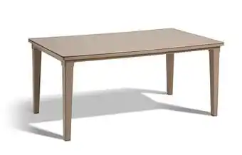Brico Allibert tuintafel Futura kunsthars cappuccino 165x94cm aanbieding