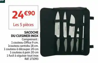 Auchan Sacoche du cuisiner inox aanbieding