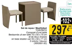Cora Maaltijdset TORONTO aanbieding