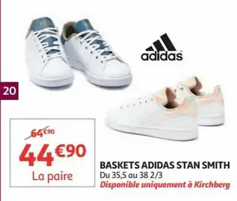Auchan Baskets adidas stan smith aanbieding