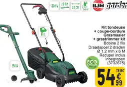 Cora Elem garden technic grasmaaier + grastrimmer kit aanbieding