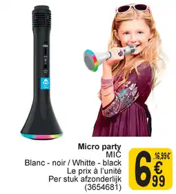 Cora Micro party mic aanbieding