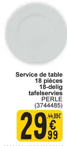 Cora 18-delig tafelservies perle aanbieding