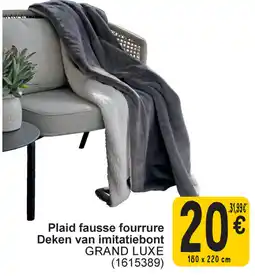 Cora Deken van imitatiebont grand luxe aanbieding