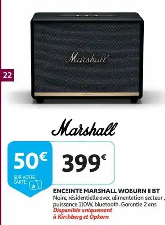 Enceinte marshall woburn ii bt