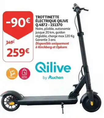 Auchan Trottinette electrique qilive q.4872 - 151370 aanbieding