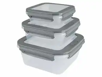 Lidl ERNESTO® Set van 3 bewaardozen (vierkant) aanbieding
