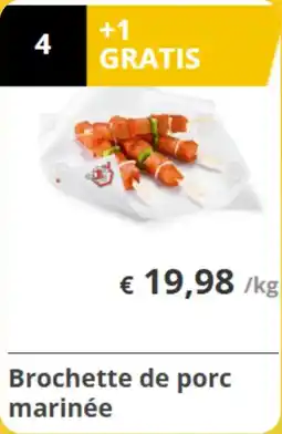 Renmans Brochette de porc marinée aanbieding