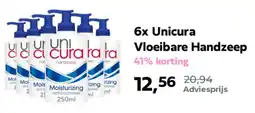 Plein.nl 6x Unicura Vloeibare Handzeep aanbieding