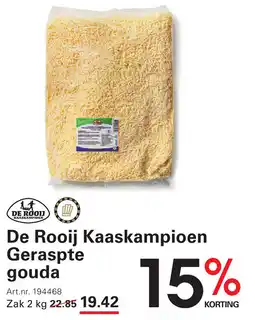 Sligro-M De Rooij Kaaskampioen Geraspte gouda aanbieding