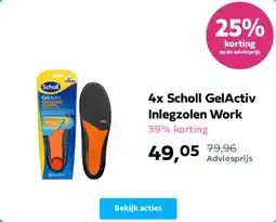 Plein.nl 4x Scholl GelActiv Inlegzolen Work aanbieding