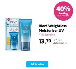 Plein.nl Bioré Weightless Moisturiser UV aanbieding