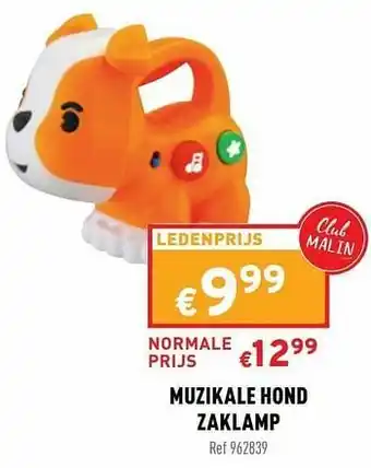 Muzikale hond zaklamp