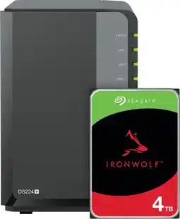 Coolblue Synology DS224+ NAS + Seagate IronWolf 4 To aanbieding