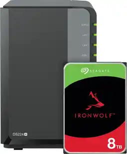 Coolblue Synology DS224+ NAS + Seagate IronWolf 8 To aanbieding
