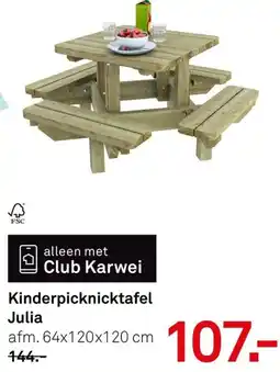 Karwei Kinderpicknicktafel Julia aanbieding