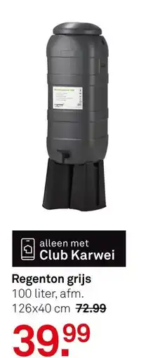 Karwei Regenton grijs aanbieding