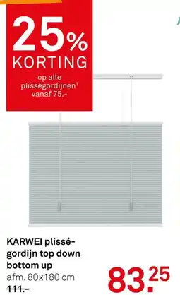 Karwei KARWEI plissé gordijn top down bottom up aanbieding