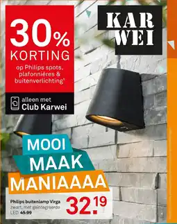 Karwei Philips buitenlamp Virga aanbieding