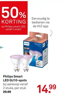 Karwei Philips Smart LED GU10 spots aanbieding