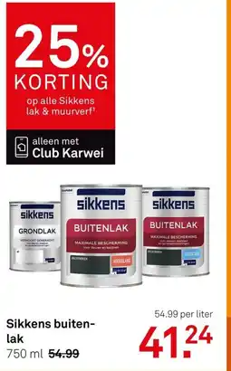 Karwei Sikkens buiten lak aanbieding