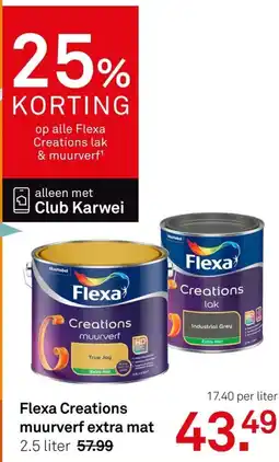 Karwei Flexa Creations muurverf extra mat aanbieding