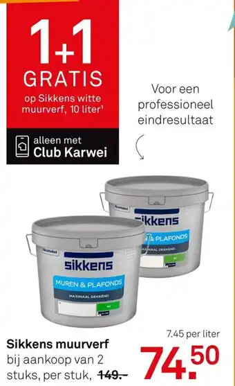 Karwei Sikkens muurverf aanbieding