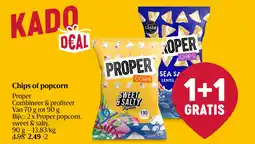 Delhaize Chips of popcorn aanbieding