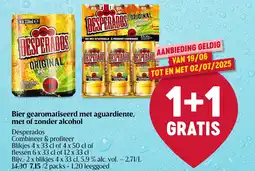 Delhaize Bier gearomatiseerd met aguardiente, met of zonder alcohol aanbieding