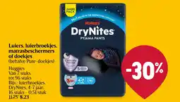 Delhaize Luiers, luierbroekjes, matrasbeschermers of doekjes aanbieding
