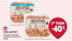 Delhaize Grijze garnalen aanbieding