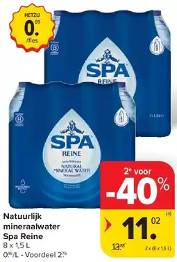 Carrefour Natuurlijk mineraalwater Spa Reine aanbieding