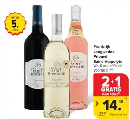 Carrefour Frankrijk Languedoc Prieuré Saint Hippolyte aanbieding