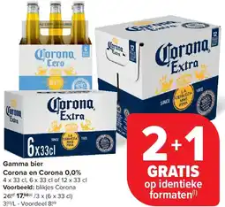 Carrefour Gamma bier Corona en Corona 0,0% aanbieding