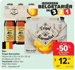 Carrefour Bier Tripel Karmeliet aanbieding