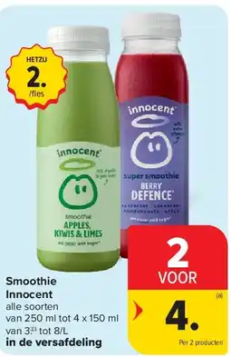 Carrefour Smoothie Innocent aanbieding