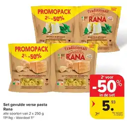 Carrefour Set gevulde verse pasta Rana aanbieding