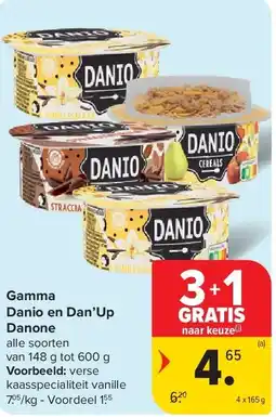 Carrefour Gamma Danio en Dan’Up Danone aanbieding