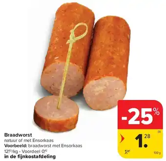 Carrefour Braadworst aanbieding