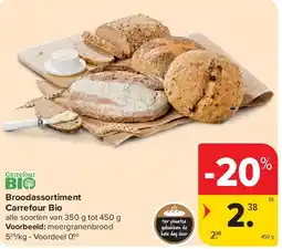 Carrefour Broodassortiment Carrefour Bio aanbieding