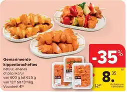 Carrefour Gemarineerde kippenbrochettes aanbieding