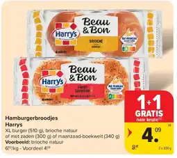 Carrefour Hamburgerbroodjes Harrys aanbieding
